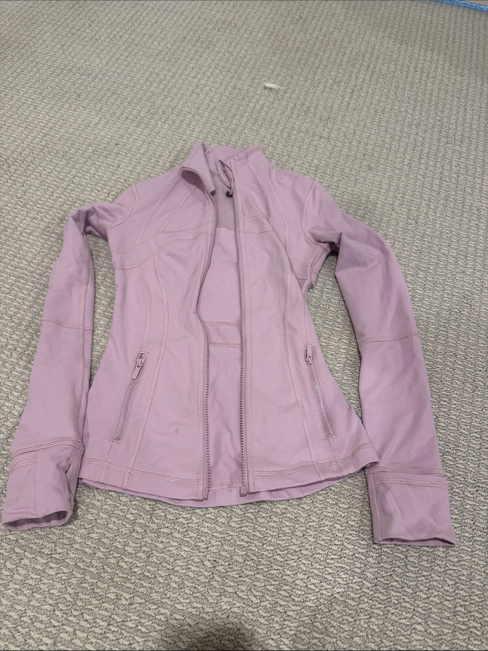 lululemon athletica light pink/lavender Zip-Up Bomber Jacket